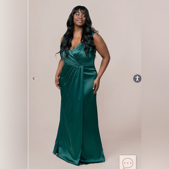 NWT Revelry Bridesmaid Blair Satin Dress in Rust Size 24 - Picture 5 of 8